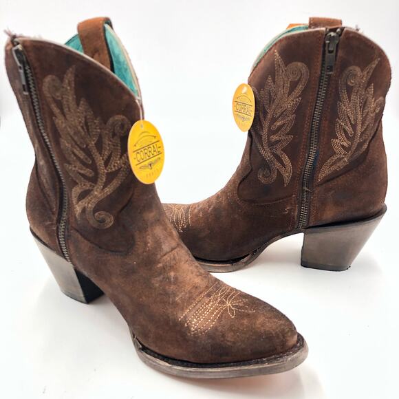 Corral Women's Embroidered Western Fashion Booties - Pointed Toe Size 9 M - Picture 7 of 11
